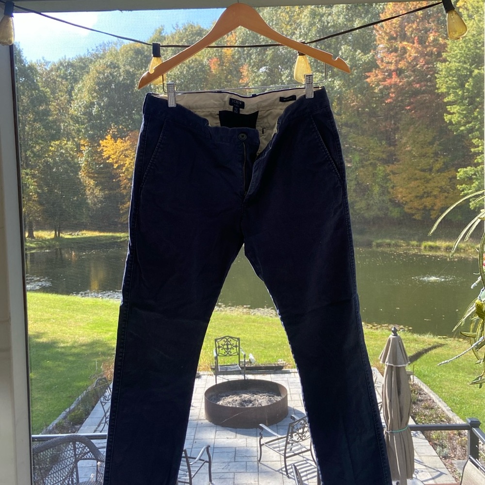 J Crew skinny flex navy chino pants